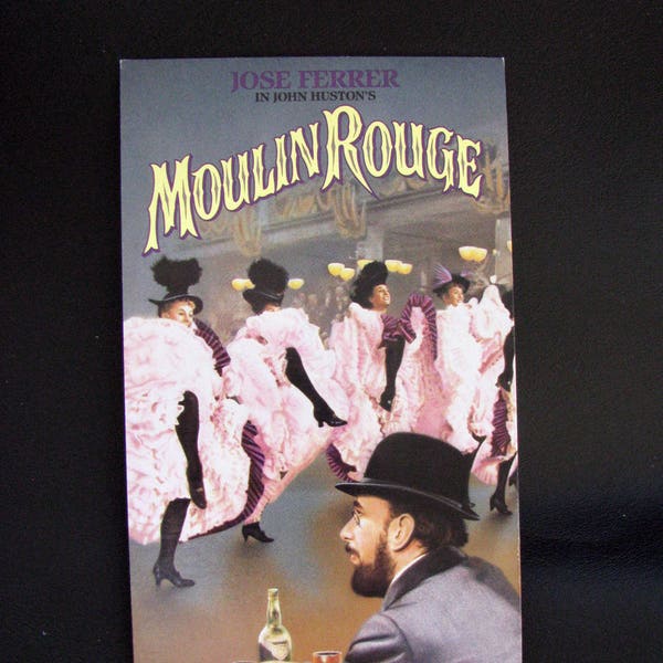 MOULIN ROUGE (1952) Umfunktionierte VHS-Hülle für Einzigartiges Notizbuch, Wählen Sie Liniertes oder Unliniertes Papier, Skizzenbuch, Tolle Geschenkidee