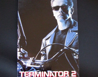 TERMINATOR 2 JUDGMENT DAY (1991) Hergebruikte originele VHS-hoes tot uniek dagboek, kies bekleed of ongevoerd papier, notebook - geweldig cadeau-idee