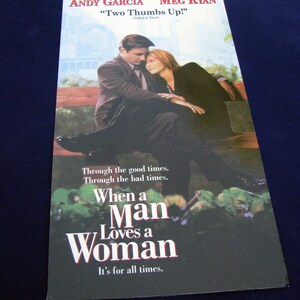 WHEN A MAN Loves A Woman (1994) Repurposed Original VHS Sleeve To Unique Journal, Choose Lined Or Unlined Paper, Notebook - Great Gift Idea