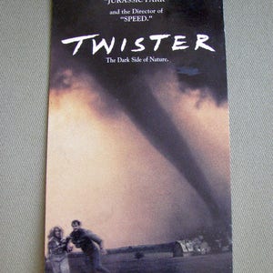 TWISTER (1996) Repurposed Original VHS Sleeve To Unique Journal, Lined Or Unlined Paper, Sketch Book, Planner, Great Gift Idea
