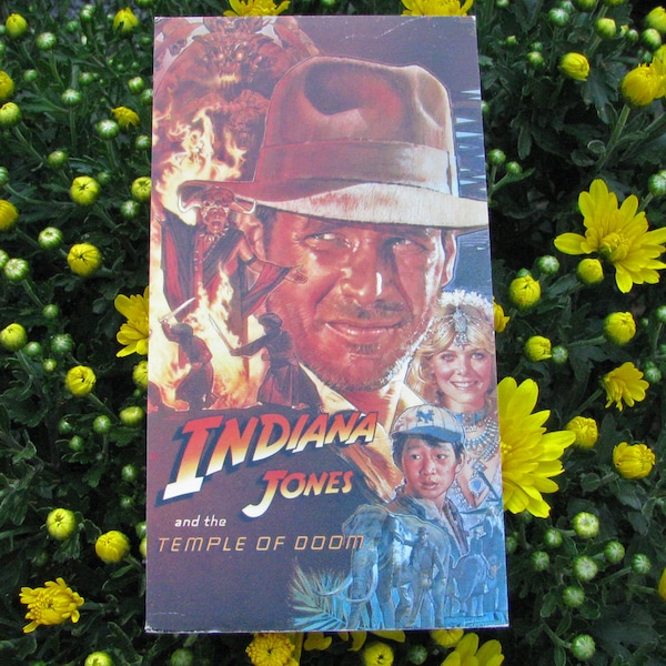 INDIANA JONES And The Temple Of Doom (1984) - Repurposed Original VHS Sleeve To Unique Journal, Lined Or Unlined Paper - Great Gift Idea