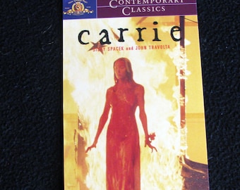 CARRIE (1976) ZELDZAME hergebruikte originele VHS-hoes tot uniek dagboek, bekleed of ongevoerd papier, schetsboek, planner, geweldig cadeau-idee