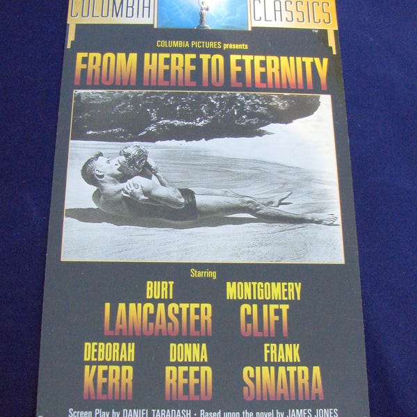 From HERE To ETERNITY (1953) - Repurposed Original VHS Sleeve To Unique Journal, Lined Or Unlined Paper - Great Gift Idea