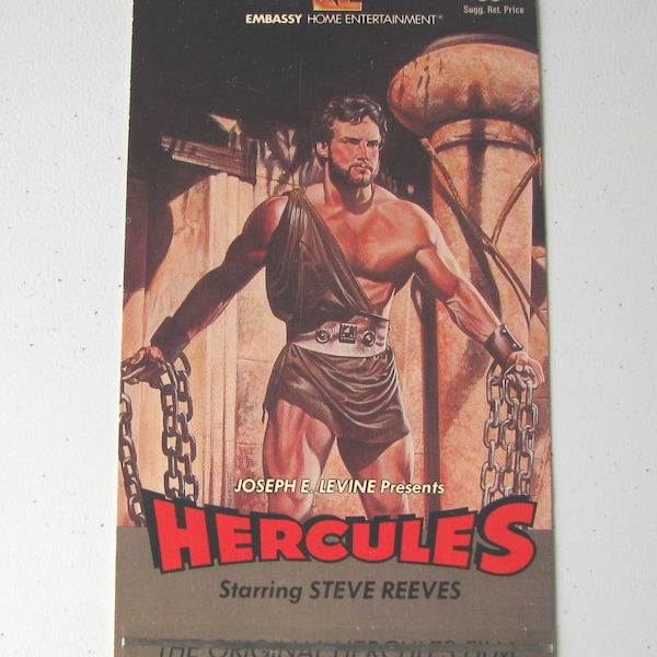 HERCULES (1958) - Repurposed Original Vhs Sleeve To Unique Journal, Lined Or Unlined Paper, Sketch Book, Planner, Gift Idea