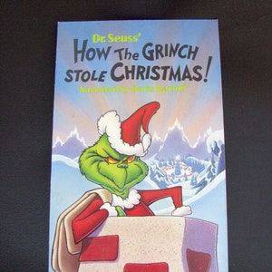 HOW The GRINCH STOLE CHRiSTMAS (1966) - Repurposed Notebook Sketch Pad Journal Note Pad - Upcycled Recycled From Vhs Tape Sleeve