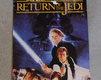 RETOUR VAN DE JEDI (1983) Hergebruikte originele VHs-hoes naar uniek dagboek, kies gelinieerd of ongevoerd papier, schetsboek - geweldig cadeau-idee