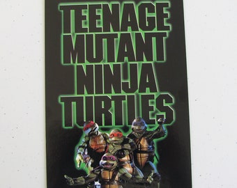 TEENAGE MUTANT NINJA Turtles (1990) Hergebruikte originele Vhs-hoes tot uniek dagboek, bekleed of ongevoerd papier, geweldig cadeau-idee