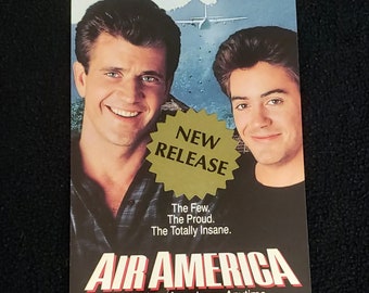 AIR AMERICA (1990) - Hergebruikte originele Vhs-hoes tot uniek dagboek, gelinieerd of ongevoerd papier, schetsboek, planner, cadeau-idee