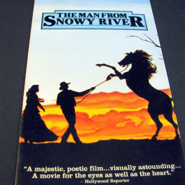 The MAN From SNOWY RIVER (1982) Repurposed Original VHs Sleeve To Unique Journal, Choose Lined Or Unlined Paper - Great Gift Idea