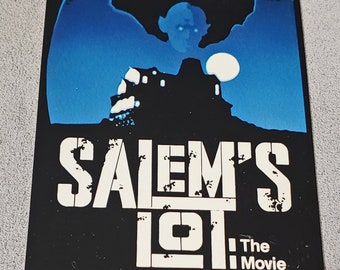 SALEM'S LOT (1979) ZELDZAAM!! - Hergebruikte originele VHS-hoes tot uniek dagboek, gelinieerd of ongevoerd papier, schetsboek, planner, geweldig cadeau-idee