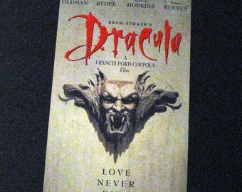 DRACULA Bram Stoker's (1992) Hergebruikte originele Vhs-hoes tot uniek dagboek, bekleed of ongevoerd papier, schetsboek, planner, geweldig cadeau-idee