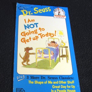 Ich werde NICHT HEUTE aufstehen - Dr. Seuss (1987) Umfunktionierte Original VHS-Hülle für einzigartiges Journal, gefüttertes oder unliniertes Papier - Tolle Geschenkidee