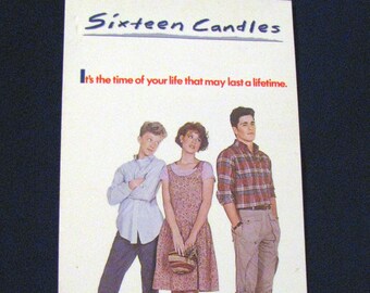 SIXTEEN CANDLES  (1984) Journal Repurposed From Vhs Sleeve - Lined Or Unlined Paper - Unique Gift Idea