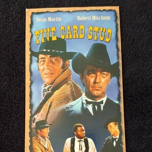 FIVE CARD STUD (1968) Funda Vhs original reutilizada para diario único, papel rayado o sin rayar, libro de bocetos Gran idea para un regalo