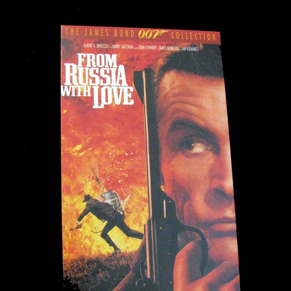 FROM RUSSIA With LOVE (1963) Repurposed Original VHs Sleeve To Unique Journal, Lined Or Unlined Paper - Great Gift Idea