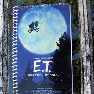 E.T. THE EXTRA-TERRESTRIAL 1982 Repurposed Original VHs Sleeve To Unique Journal, Choose Lined Or Unlined Paper Great Gift Idea image 1