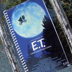 E.T. THE EXTRA-TERRESTRIAL 1982 Repurposed Original VHs Sleeve To Unique Journal, Choose Lined Or Unlined Paper Great Gift Idea image 4