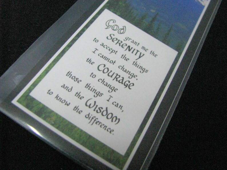 the serenity prayer christian bookmark handcrafted bookmark etsy