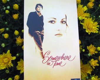SOMEWHERE In TIME (1980) - Capa VHS original reaproveitada para diário exclusivo, papel pautado ou sem forro - ótima ideia para presente