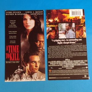 May include: A Time to Kill movie poster featuring Sandra Bullock, Samuel L. Jackson, and Matthew McConaughey. The poster has a dark background with a red and white title card. The tagline reads "A gripping story. An outstanding cast. Highly charged drama."