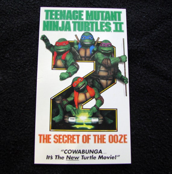 TEENAGE MUTANT Ninja Turtles II 1991 Repurposed Original Vhs - Etsy