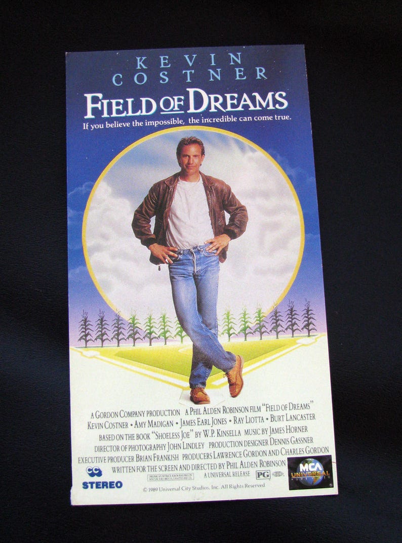 FIELD OF DREAMS 1989 Repurposed Original Vhs Sleeve To Unique Journal, Choose Lined Or Unlined Paper, Notebook Great Gift Idea image 1