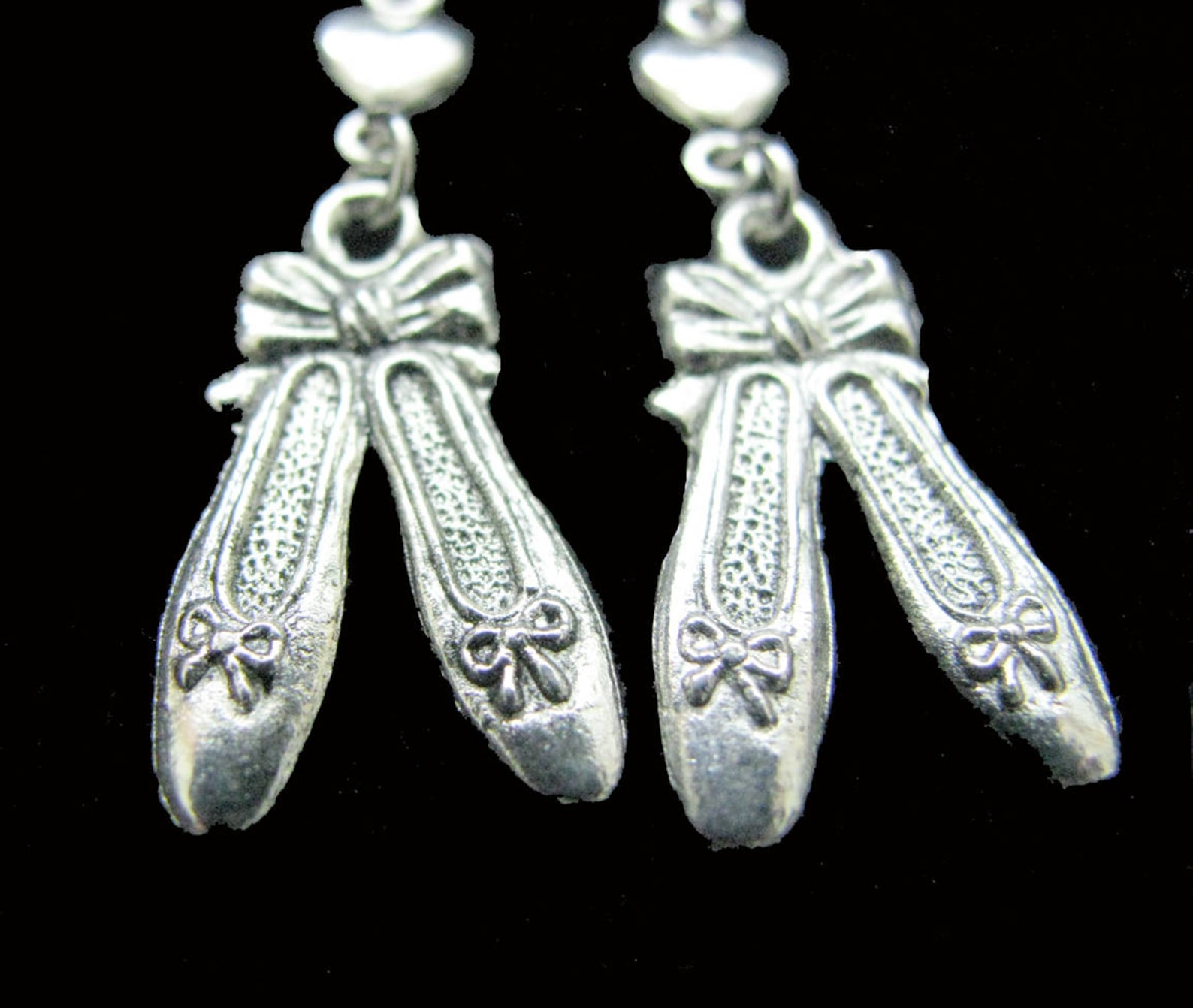 ballet shoes earrings - perfect gift idea for the dancer! - christmas gift idea, stocking stuffer, dance recital gift idea