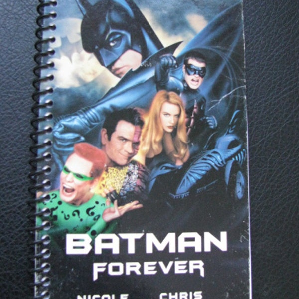 BATMAN FOREVER (1995) Journal - Repurposed From VHS Sleeve - Choose Lined or Unlined Paper - Great Gift Idea