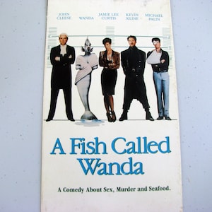 Ein Fisch namens WANDA (1988) Wiederverwendete Original VHs-Hülle für einzigartiges Journal, Wählen Sie Liniertes oder Unliniertes Papier, Skizzenbuch, Tolle Geschenkidee
