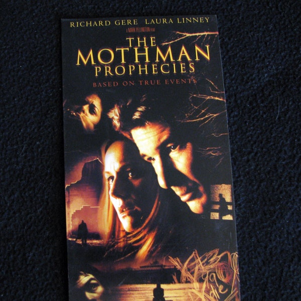 The MOTHMAN PROPHECIES (2002) Repurposed Original Vhs Sleeve To Unique Journal, Lined Or Unlined Paper, Sketch Book, Great Gift Idea