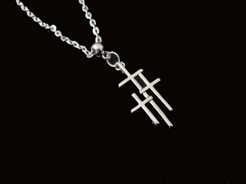THREE CROSSES on Calvary Necklace Inspirational Christian Etsy