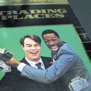 TRADING PLACES (1983) - Wiederverwendete Original VHS-Hülle für einzigartiges Journal, liniertes oder unliniertes Papier - tolle Geschenkidee