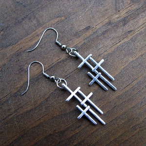 THREE CROSSES On Calvary Earrings Inspirational Christian Jewelry Choice Of Triple Cross Necklace, Earrings or Set image 4