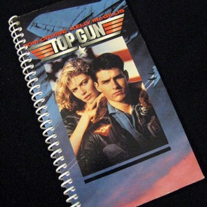TOP GUN 1986 Repurposed Original VHs Sleeve To Unique Journal, Choose Lined Or Unlined Paper, Sketch Book, Planner Great Gift Idea image 1