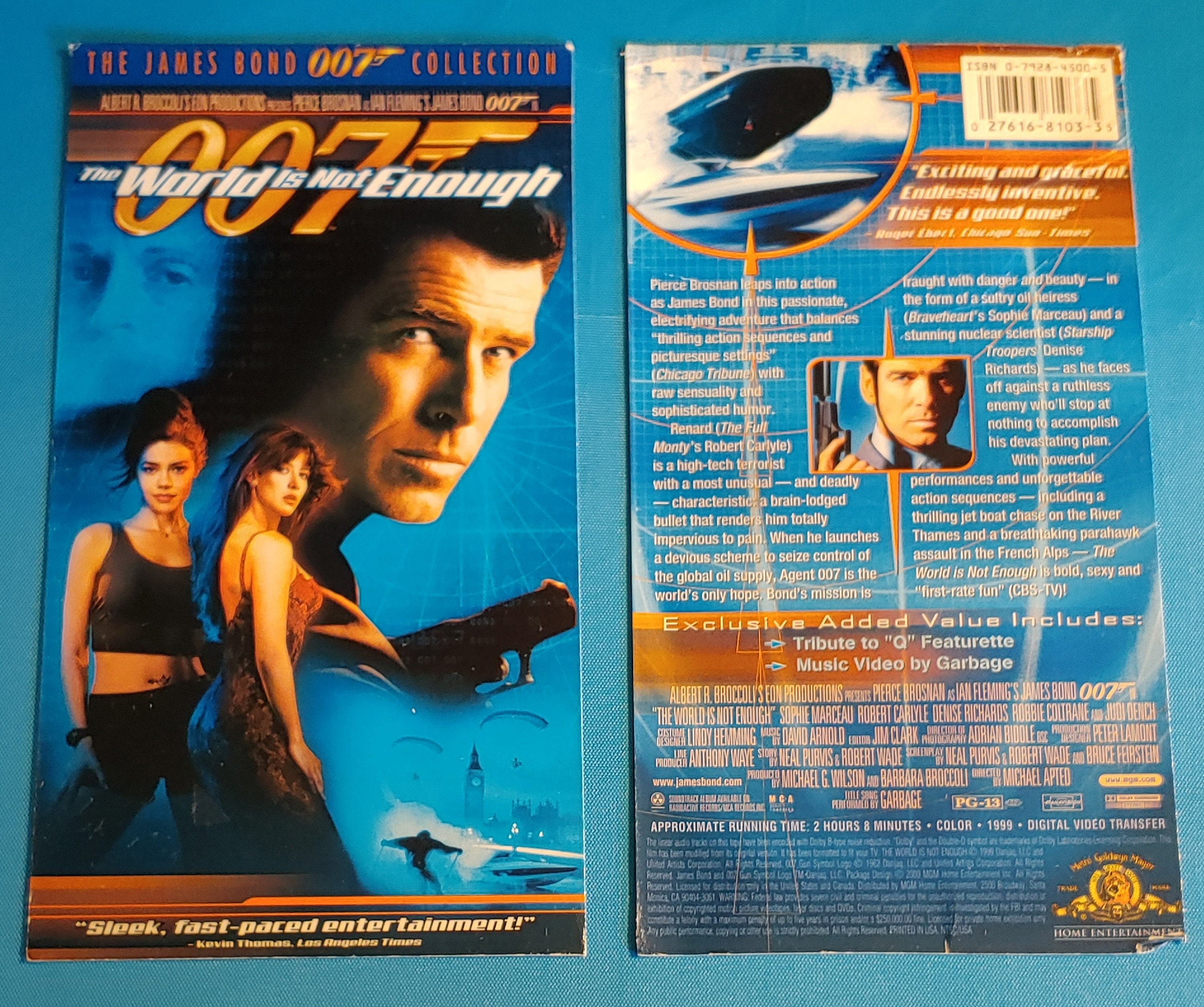 007 the WORLD is Not ENOUGH (1999) Repurposed Original Vhs