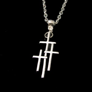 THREE CROSSES On Calvary Earrings Inspirational Christian Jewelry Choice Of Triple Cross Necklace, Earrings or Set Necklace Only