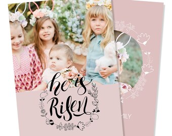 INSTANT DOWNLOAD - Easter Photoshop Card Templates / Photography Templates - CA673