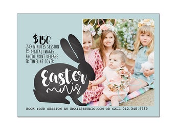 INSTANT DOWNLOAD - Spring Mini Sessions Marketing board Photoshop template - MA242