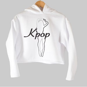 Kpop Cropped Hoodie: Organic Cotton Active Wear