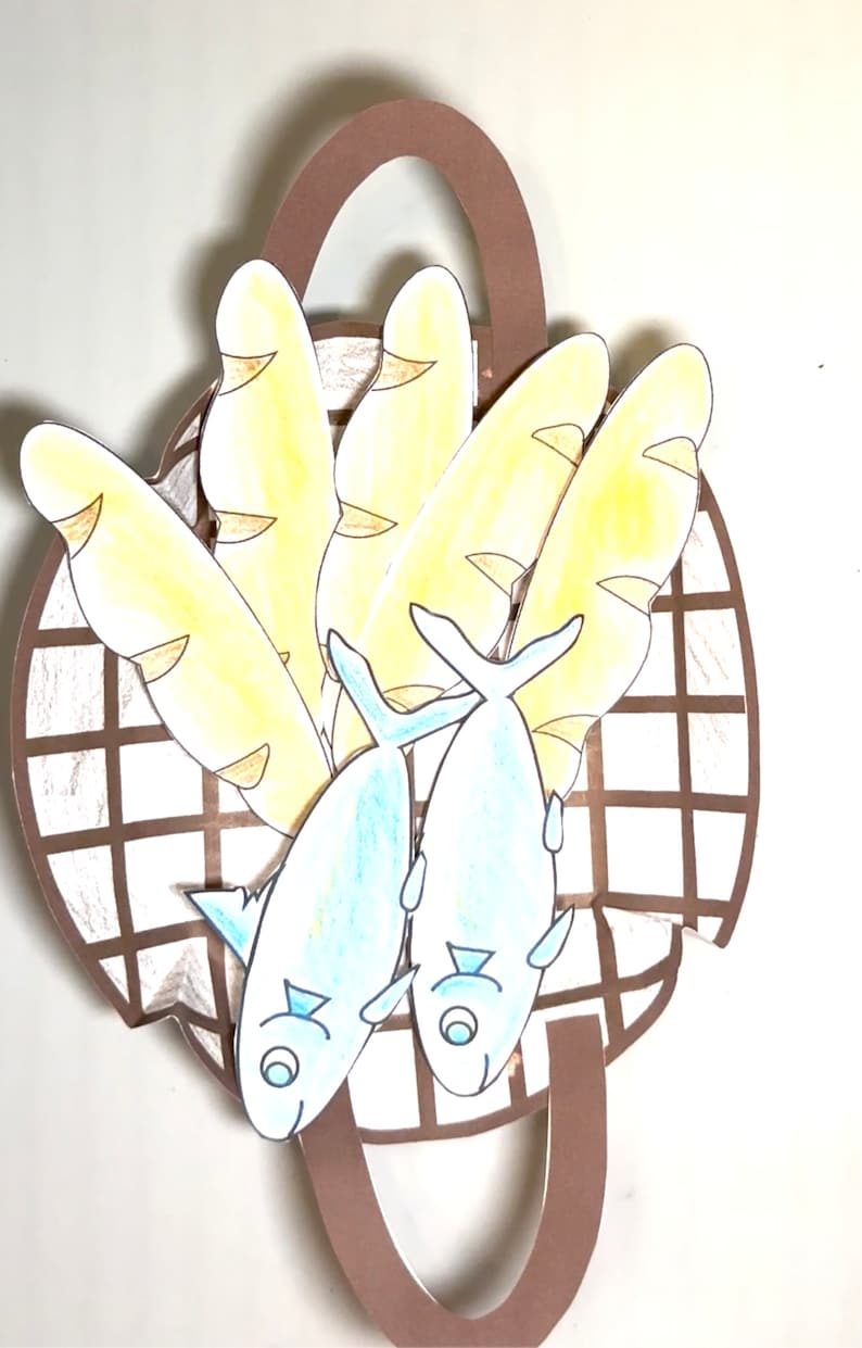 5 Loaves and 2 Fishes Bible Paper Craft - Etsy
