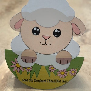 Easter Sheep Bible Paper Craft, Easter Craft, Sheep Paper Craft