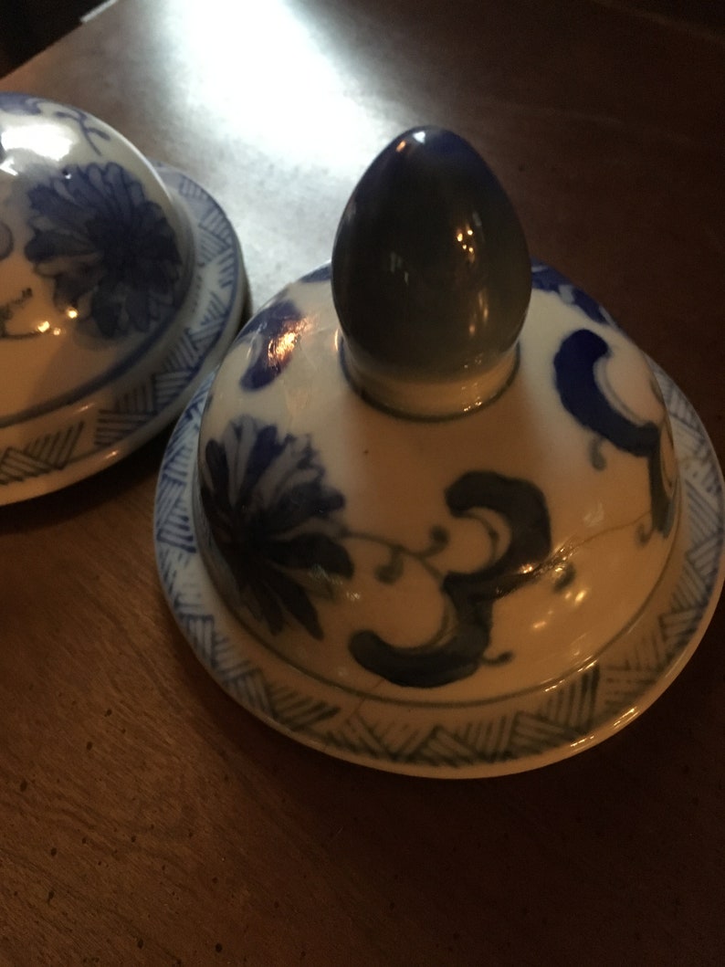 Porcelain Oriental Vase Lids 2 Urn Lids Oriental Urn Lids