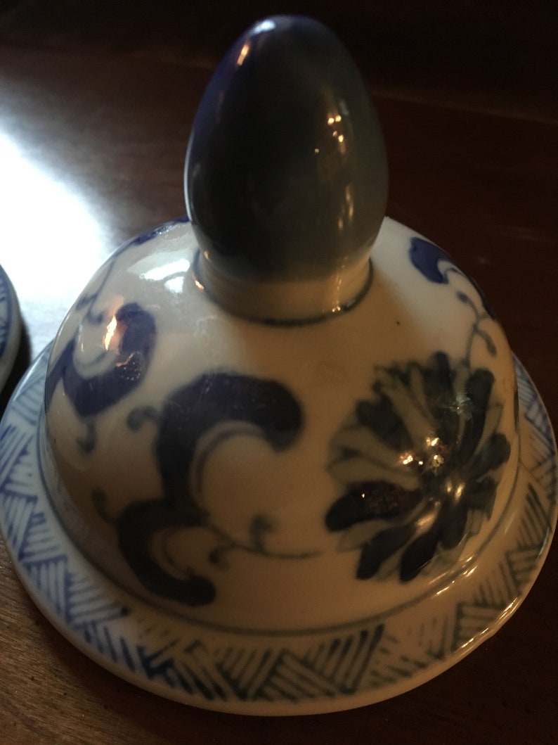 Porcelain Oriental Vase Lids 2 Urn Lids Oriental Urn Lids
