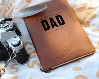Personalized Vegan Leather Journal: 'Difference Maker' Engraved Notebook