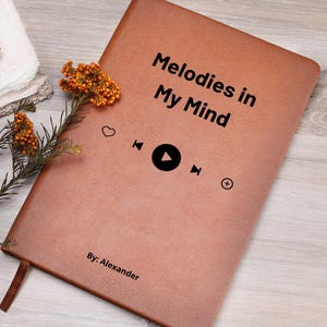 Musik Geschenk für Songwriter & Musiker, Melodien in meinem Mind-Songbooking Notizbuch, personalisiertes Musiktagebuch