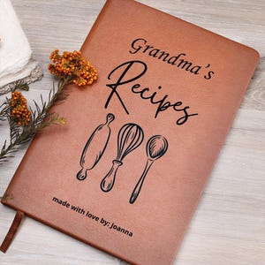 Personalized Recipe Book – Custom Family Cookbook Gift for Mom, Dad, Grandma, or Couple | Wedding, Engagement, or Anniversary Gift