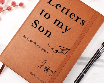 Diario de cuero vegano "Cartas personalizadas a mi nieta": Libro de recuerdos