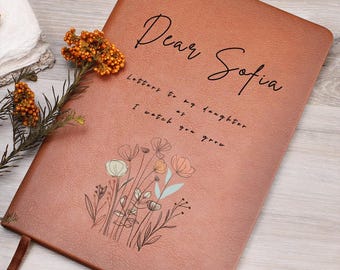 Personalisierte Enkelin Vegan Leder Journal: Omas Briefe Erinnerungsbuch