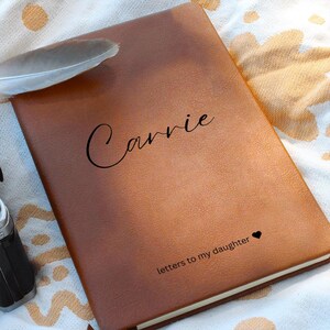 Cartas a mi hija, diario de embarazo personalizado, cuaderno con nombre personalizado, regalo para baby shower de niña para mamá y papá primerizos, libros de recuerdos infantiles