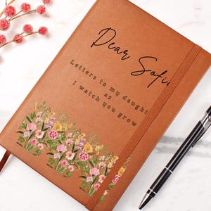 Cuaderno personalizado con nombre "Cartas a mi hija", regalo para mamá primeriza, diario personalizado para abuelos, libro de recuerdos para abuelas